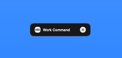 Barra de Voice Command de Aureon abierta sobre la app de Mac que se está usando.